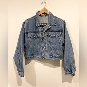 VINTAGE JONNY Q cropped 90s denim Jean jacket
